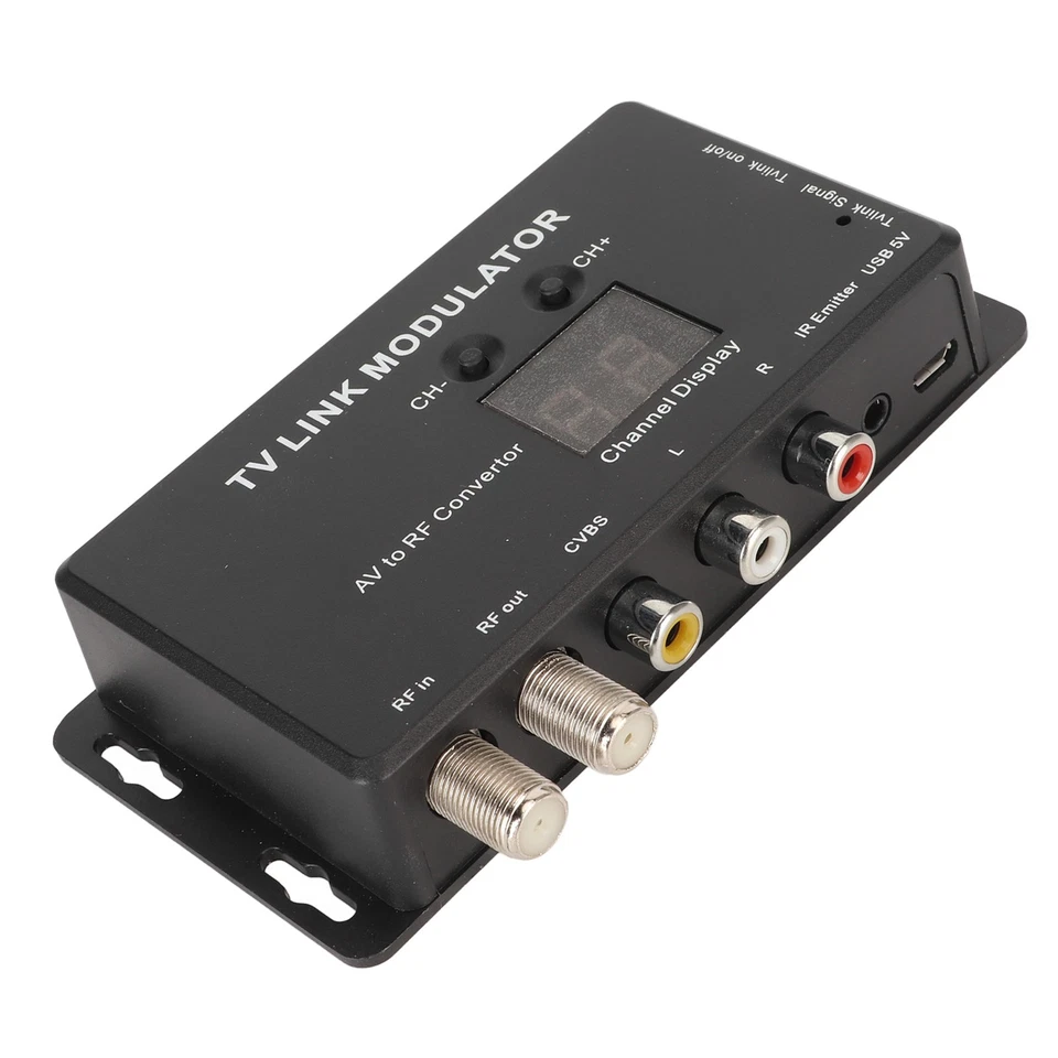 UHF Modulator TV Link Modulator 471.25‑885.25MHz Support PAL NTSC AV To RF C Hot - Bild 3 von 4