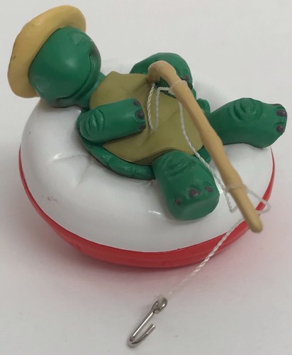 Tortuga de pesca de tarde perezosa - 2001 sello recuerdo adorno de Navidad - Imagen 2 de 9