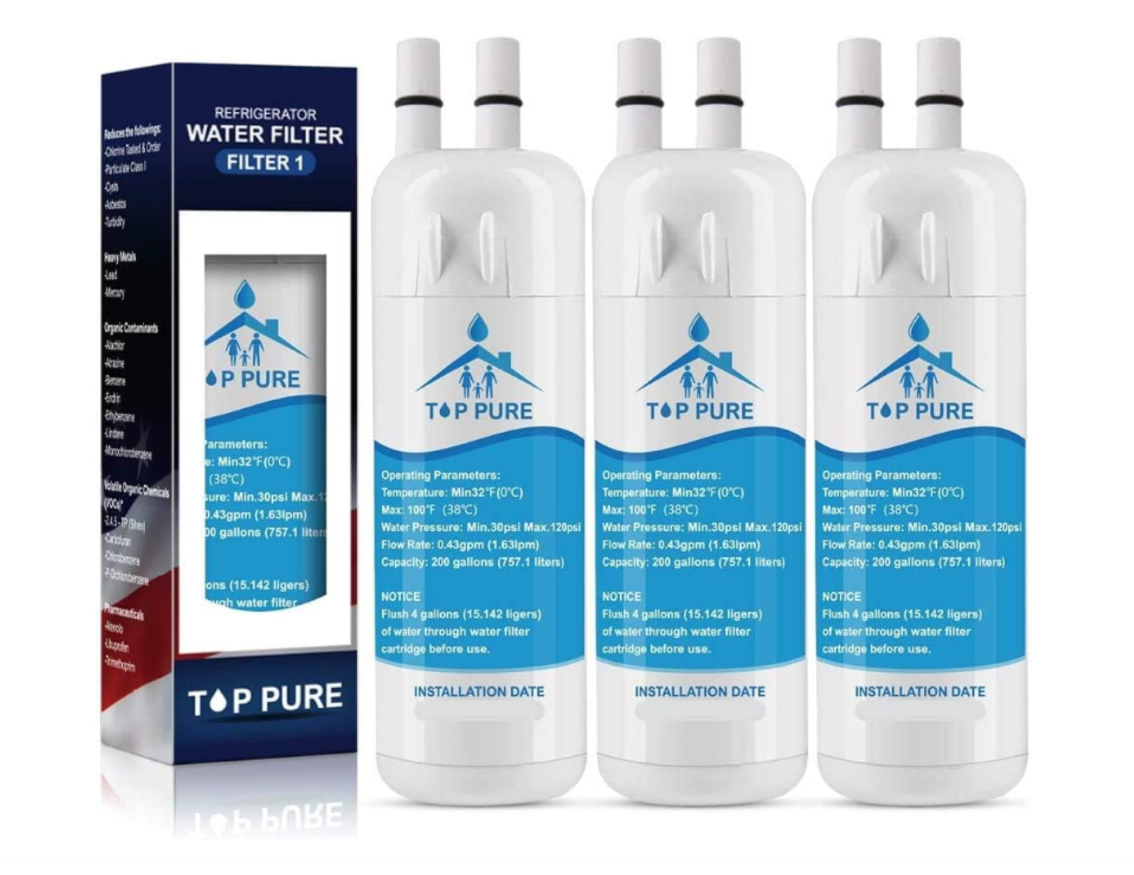 3 Pack Water Filter Part Replacement for Kenmore 9930, 469930, 9081, 46