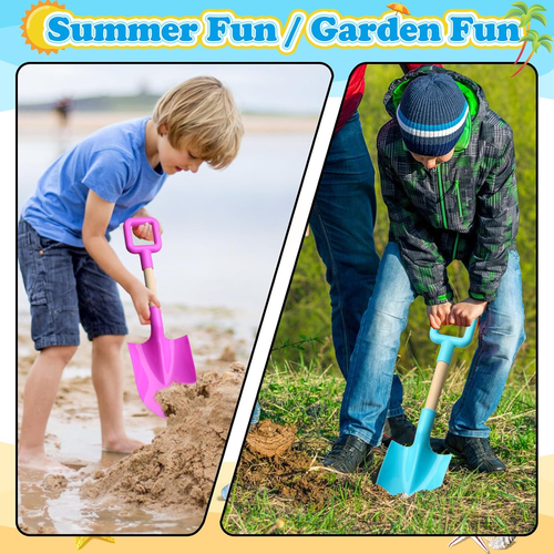 Jumbo Beach Sand Toys 16" Shovels for Kids Adults, Large Spade Scoop Gardening T - Picture 3 of 12