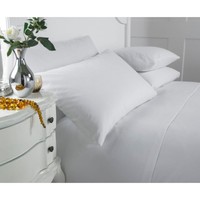 Charlotte Thomas Plain Dye Fitted Bed Pillowcase Duvet Cover Set Superking White Charlotte Thomas Plain Dye Fitted Bed Pillowcase Duvet Cover Set Superking White