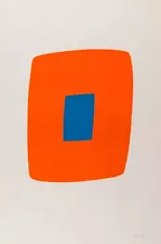Ellsworth Kelly: Orange with Blue 22x30 Archival Quality Fine Art Print