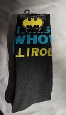 BATMAN - 2 Pair Crew Socks - Shoe Size 6-12 DC Comics - NEW