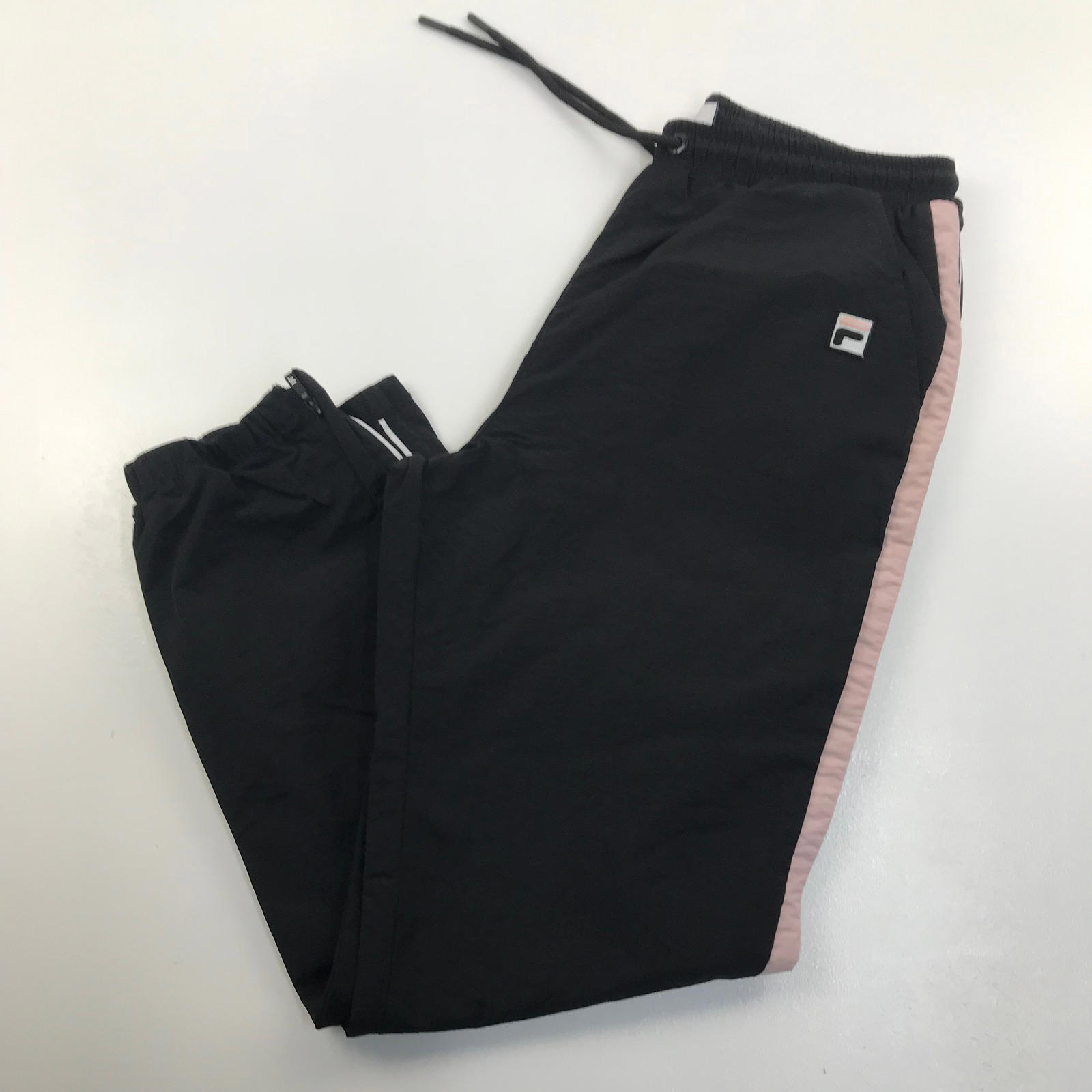 Giacca a vento donna FILA nera e rosa fondo pista taglia M