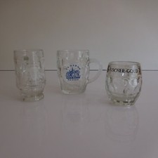 3 chopes bière beer mugs FISCHER MENTON HOUGAERDE XXe art déco design PN France