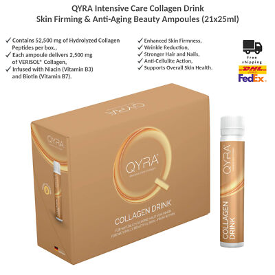 QYRA Intensive Care Collagen Drink - Skin Firming & Anti-Aging Beauty Ampoules