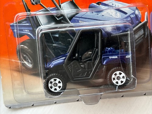 Matchbox Yamaha Rhino ATV Blue/Black, White Wheels Sealed On Card 75/75 - Picture 2 of 6