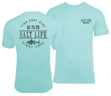 Salt Life Sea Monster UV Protection Performance Tee Pool M Live Salty NWT
