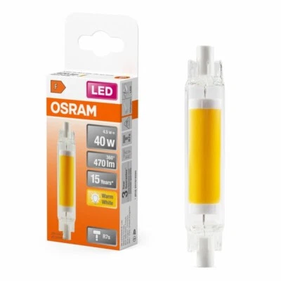 Ampoule Osram LED COB R7s 78mm 4,5w 470 lumens 2700k