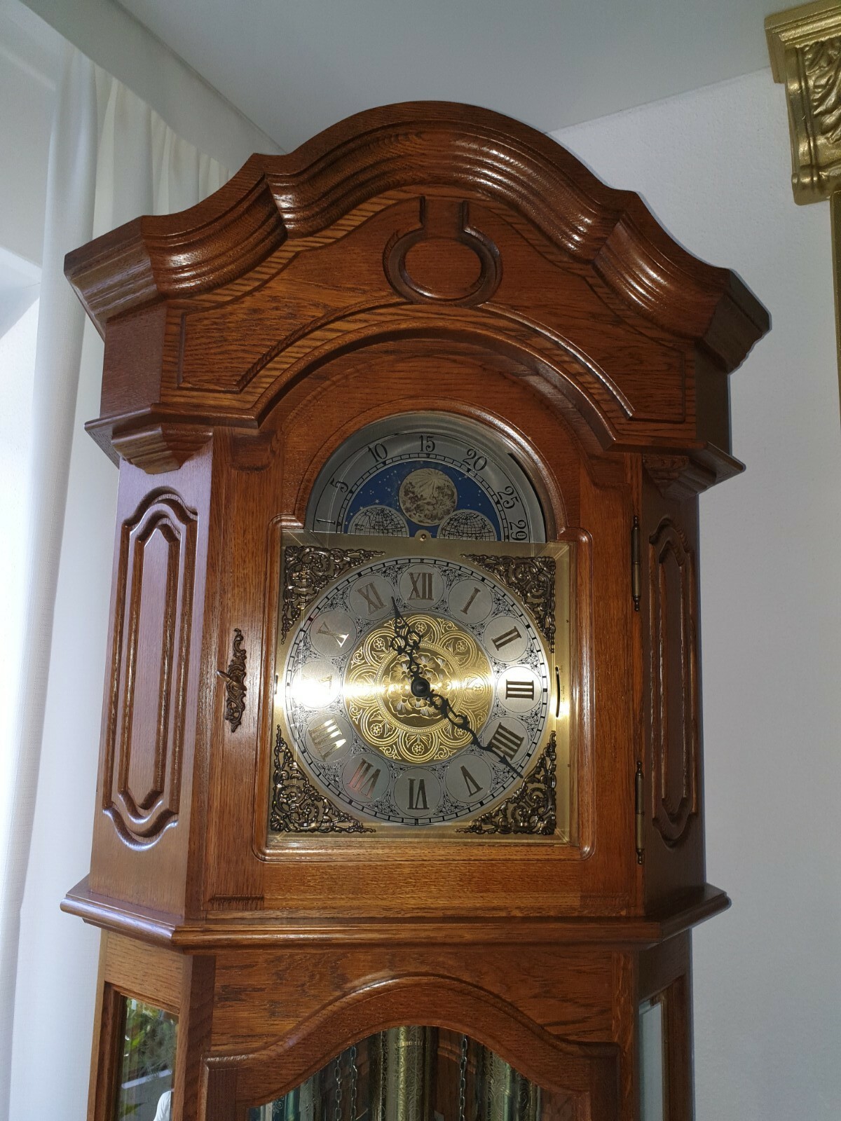 Standuhr Eiche Rustikal