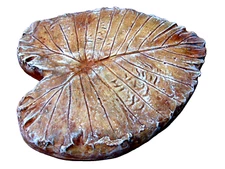 Large leaf stepping stone mold concrete plaster pathway mould 19" x 16" x 1.5"