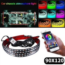 LED RGB Auto Unterbodenbeleuchtung Underglow Körper Atmosphäre Lichtleiste + APP