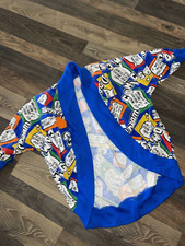 Unbranded Rare Vintage Comics Cartoon All Over Open Cardigan Top READ