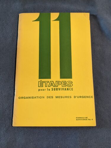 Etapes Pour La Survivance 1961 French Canadian Nuclear Era Emergency Guide PL154 - Picture 1 of 10