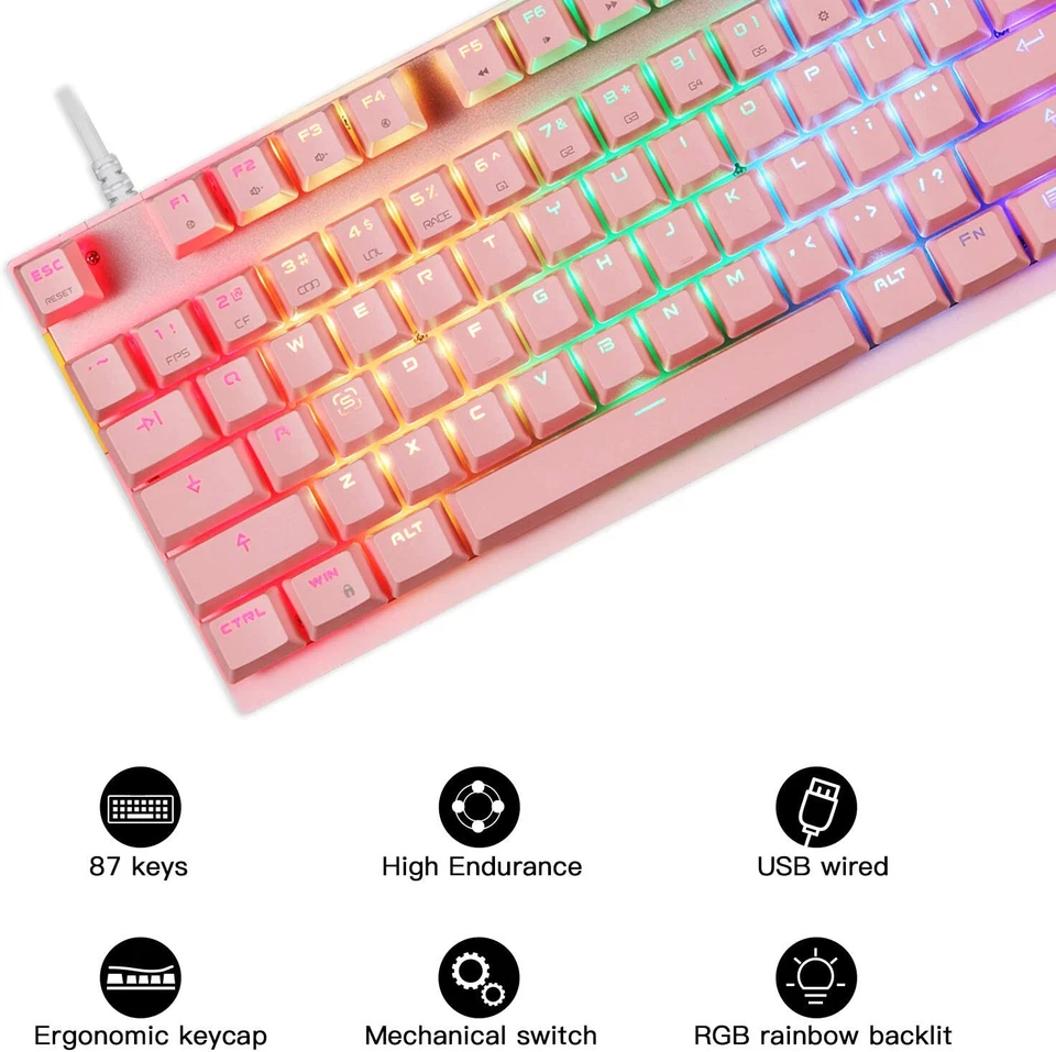 MOTOSPEED Professional Gaming Mechanical Keyboard RGB Led Backlit Wired - Image 4 of 4