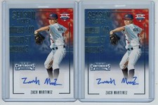 (2) 2016 PANINI ELITE EXTRA USA ZACH MARTINEZ ROOKIE SEASON TICKET AUTO LOT