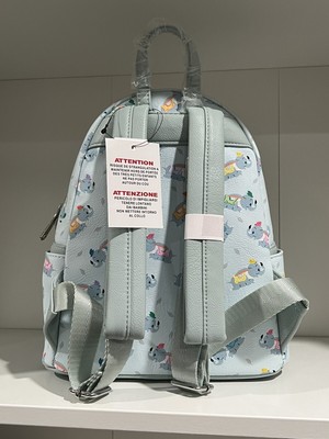 Disney Parks Grey Blue Dumbo Elephant ride Loungefly Backpack 96968 (1).jpg main image 3