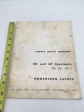 1961 Lodge & Shipley Copymatic Powerturn Lathe Repair Parts Manual