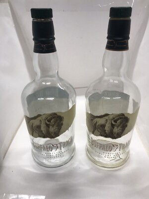 2 Lot Buffalo Trace Bourbon Whiskey Kentucky 750ml Bottle Empty Unwashed W/ Cork