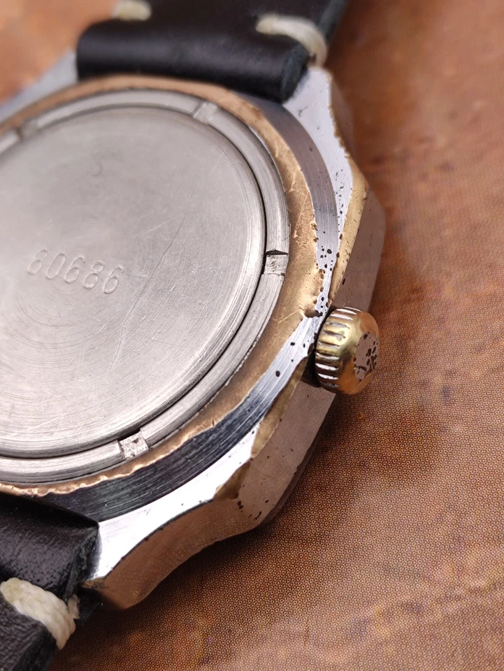 复古手表 Raketa 2609 NP 机械男士苏联手册苏联 80 年代皮革  — 第 4/4 张图片