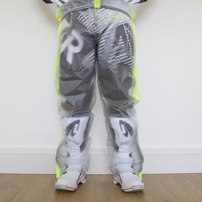 APICO RAIN PANT TROUSERS ADULT WATERPROOF CLEAR/YELLOW MOTOCROSS