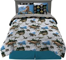Jurassic World "Charts and Graphs" Kids Reversible Full Bed Set-AB07TYGBFJ26