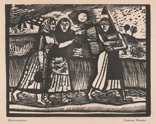 Gerhard MARCKS: Zwei Original- Holzschnitte 1920er Jahre Bauhaus