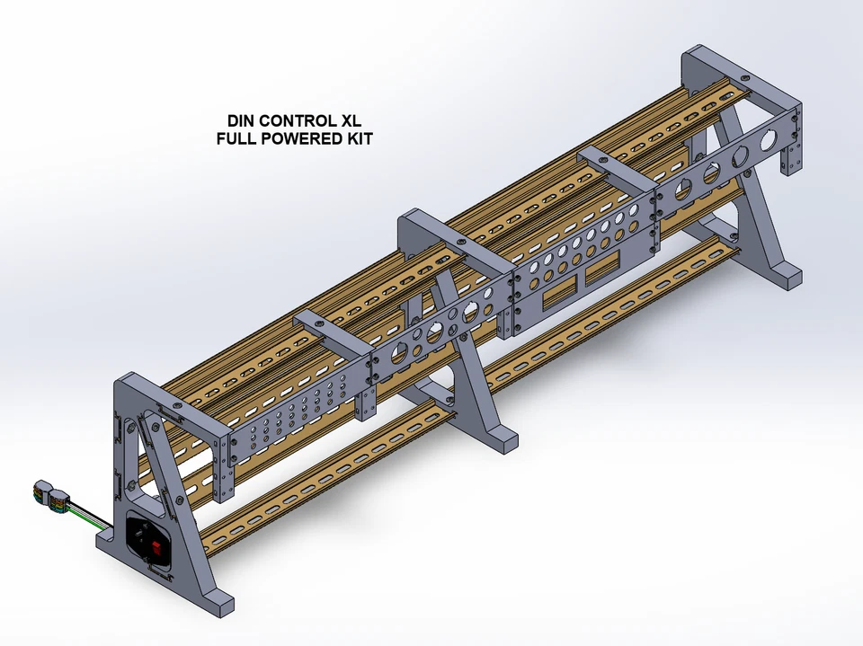 XL PLC Trainer DIN Rail Stand: Allen-Bradley/Siemens/Omron/Mitsubishi/Schneider Foto 2 de 4