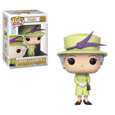 Royals Funko Pop! Queen Elizabeth #01 (Green Dress) *DAMAGED BOX*