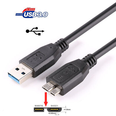 3.0 USB Data Transfer Charger Cable Toshiba Canvio 1TB Hard Drive 