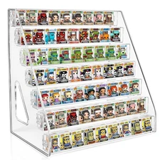 Clear Display Shelf for Funko Bitty Pop! Mini Collectible Toys Display Shelf Com