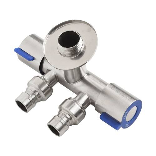 Versátil válvula angular de acero inoxidable para baño y lavadora - Imagen 8 de 12