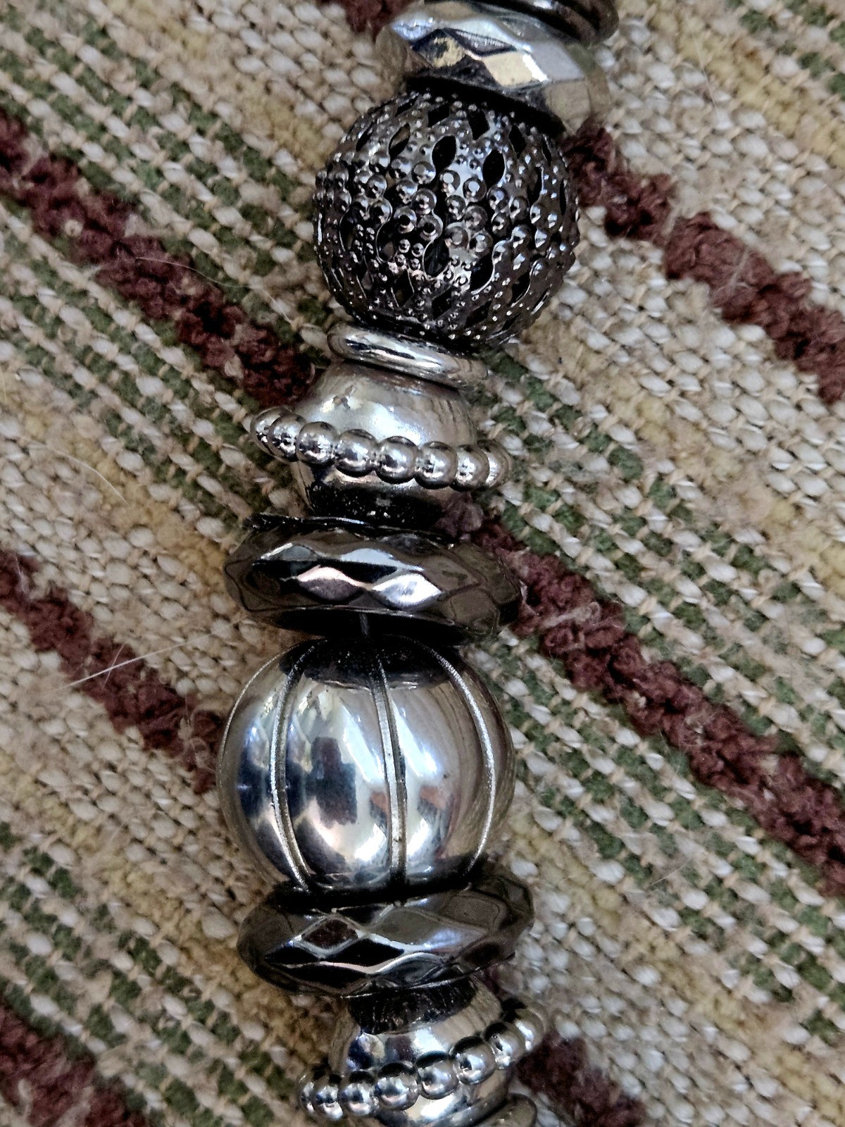 Bold Elements Silver Tone Textured Chunky Stateme… - image 2