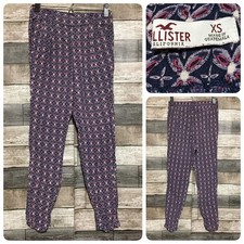 Hollister Pull On Viscose Pants Women’s XS (Inseam 24) Lightweight Cuffed Hem