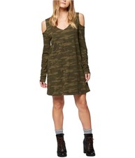 Sanctuary Clothing Womens Morgan Shirt Dress, Green, Medium