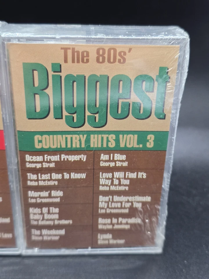 80s Biggest Country Hits Vol 1 2 3 Cassette Tapes Strait Waylon Reba New SEALED - Image 4 of 4