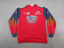 Vintage Y2K NASCAR Chase Authentic DuPont Long Sleeve Shirt Men’s M Flames READ