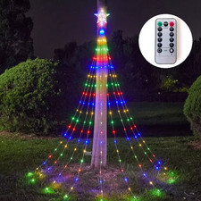 LED Christmas Tree Lightshow String Waterfall Star Lights Outdoor Colourful Mult