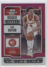 2023-24 Panini Contenders Optic Rookies Pink Prizm 66/75 Kobe Bufkin #17 14mf