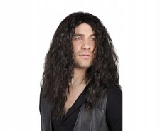 Parrucca musicale costume uomo rock star metalhead vestito fantasia