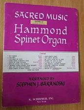 Sacred Music For Hammond Spinet Organ Paperback Book Ava Maria Calvary Book 1952