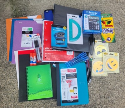 Back to School Supplies LOT Bundle Kit Grades 5-9 Basics Starter Set SEE PHOTOS 