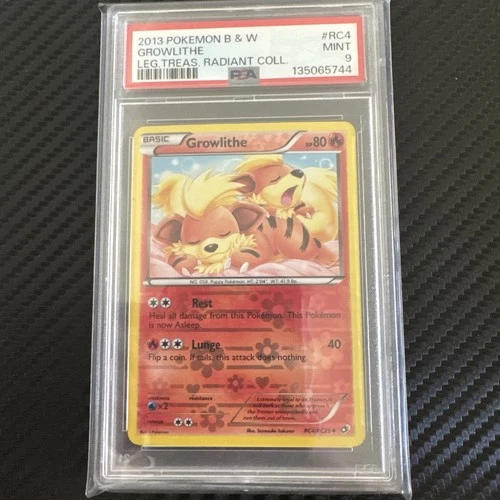 Pokémon TCG Growlithe RC4/RC25 Legendary Treasures Radiant Collection PSA 9