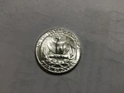 1964 silver Washington quarter. BU