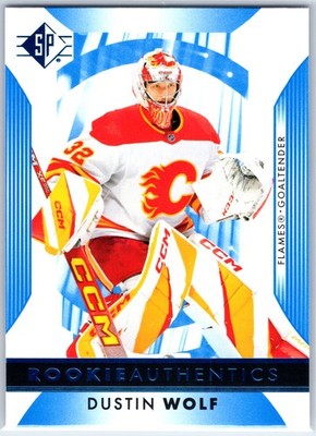 2023-24 Upper Deck SP Hockey Rookie Authentics Blue #116 Dustin Wolf Rookie RC