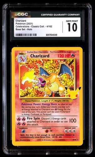 CGC 10 Charizard 4/102 Pokémon Celebrations Classic . 2021 English