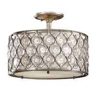 Deckenlampe Bauhinia Kristalle Ø41Cm In Silber 3X E27 Schlafzimmer Deckenleuchte