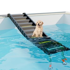 Foldable Dog Pool Ramp with 33 Legs for Free Height Adjustment,Safe Easy