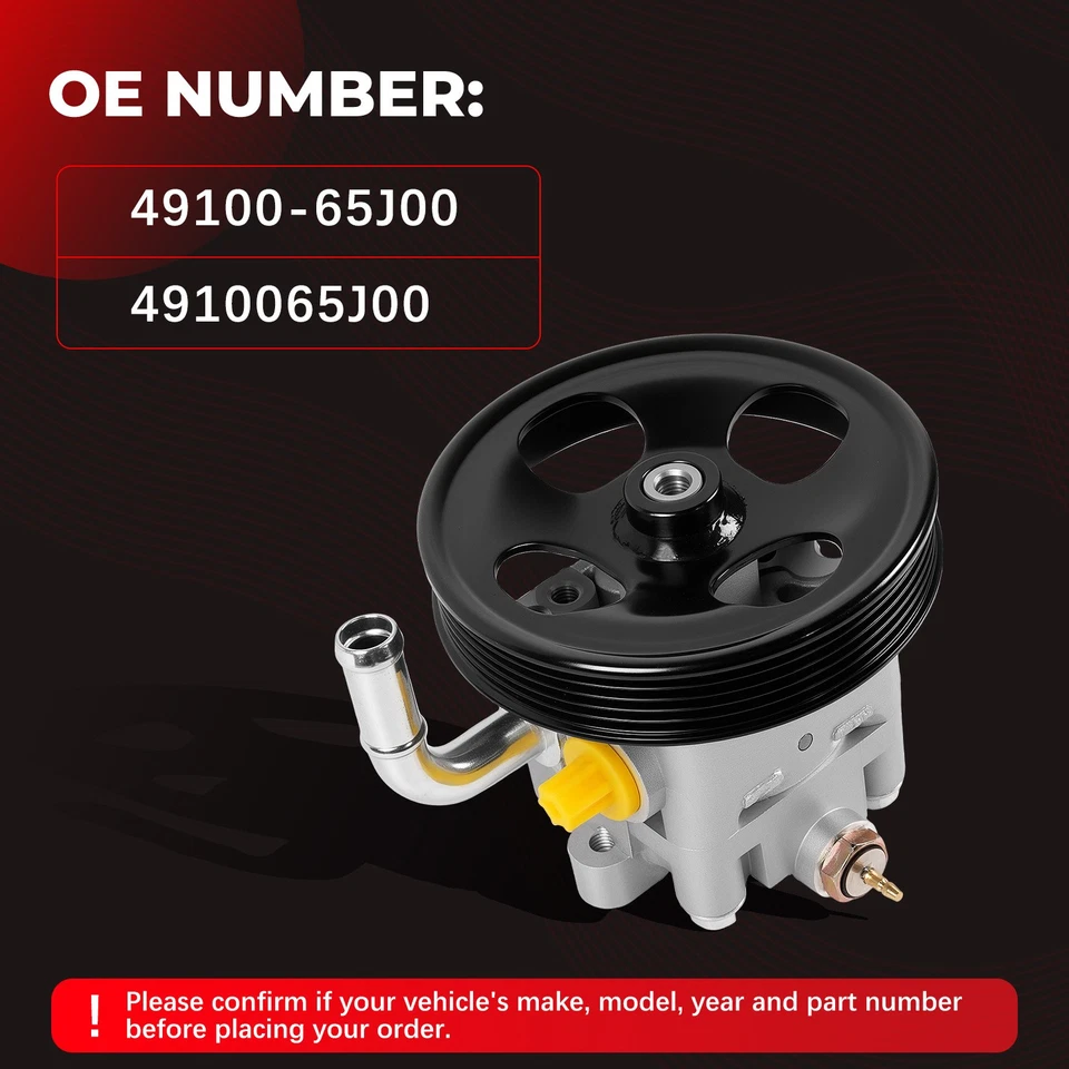 NUEVA bomba de dirección asistida 49100-65J00 para SUZUKI Grand Vitara II JT 2.0 J20A 05/10 Foto 2 de 4