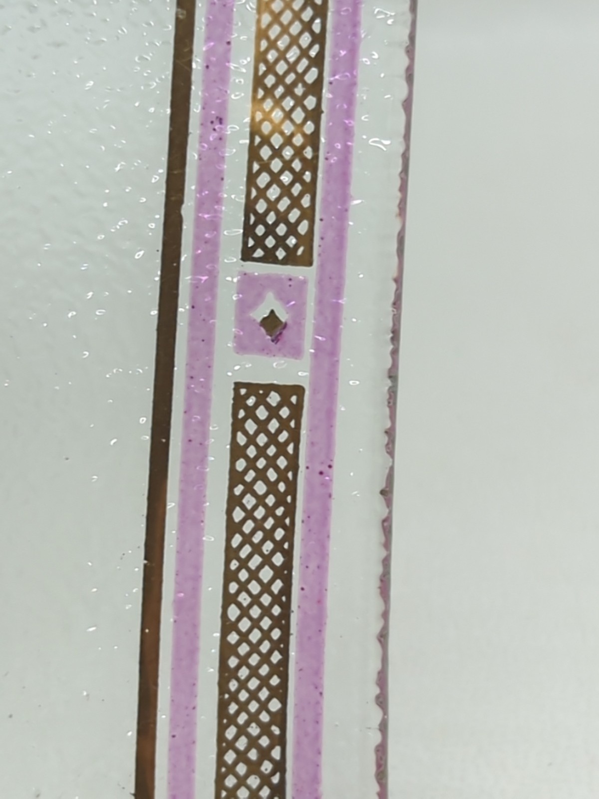 Vintage Georges Briard Triangular Glass Dish Olympia Pattern MID CENTURY HTF 7"